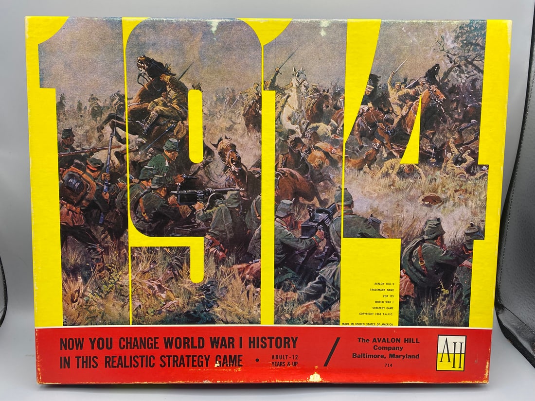 1968 Avalon Hill 1914 Board Game - Unchecked for completeness: 1968 Avalon Hill 1914 Board Game - Unchecked for completeness