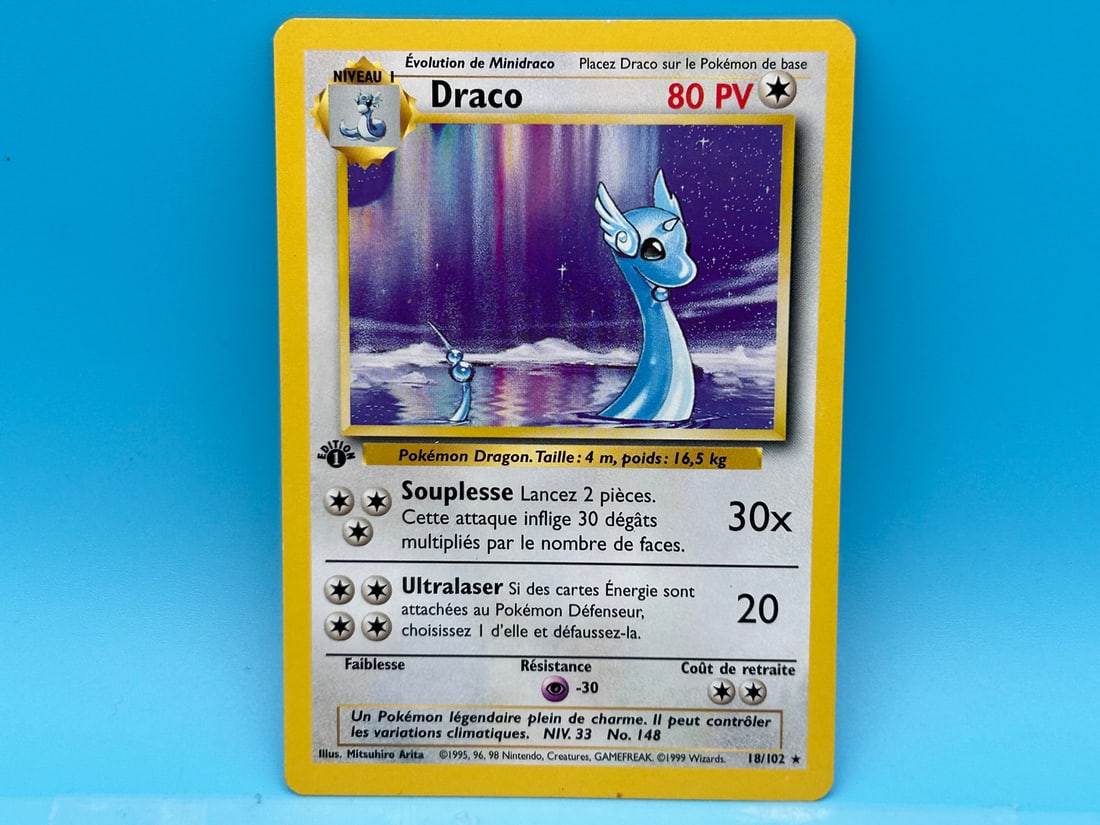 1999 Pokemon French Base Set 1st Edition Dragonair #18/102 (1 of 2)