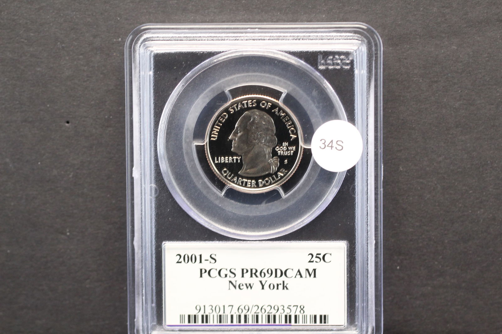 2001-S New York Statehood Quarter PCGS PF69 DCAM (1 of 3)