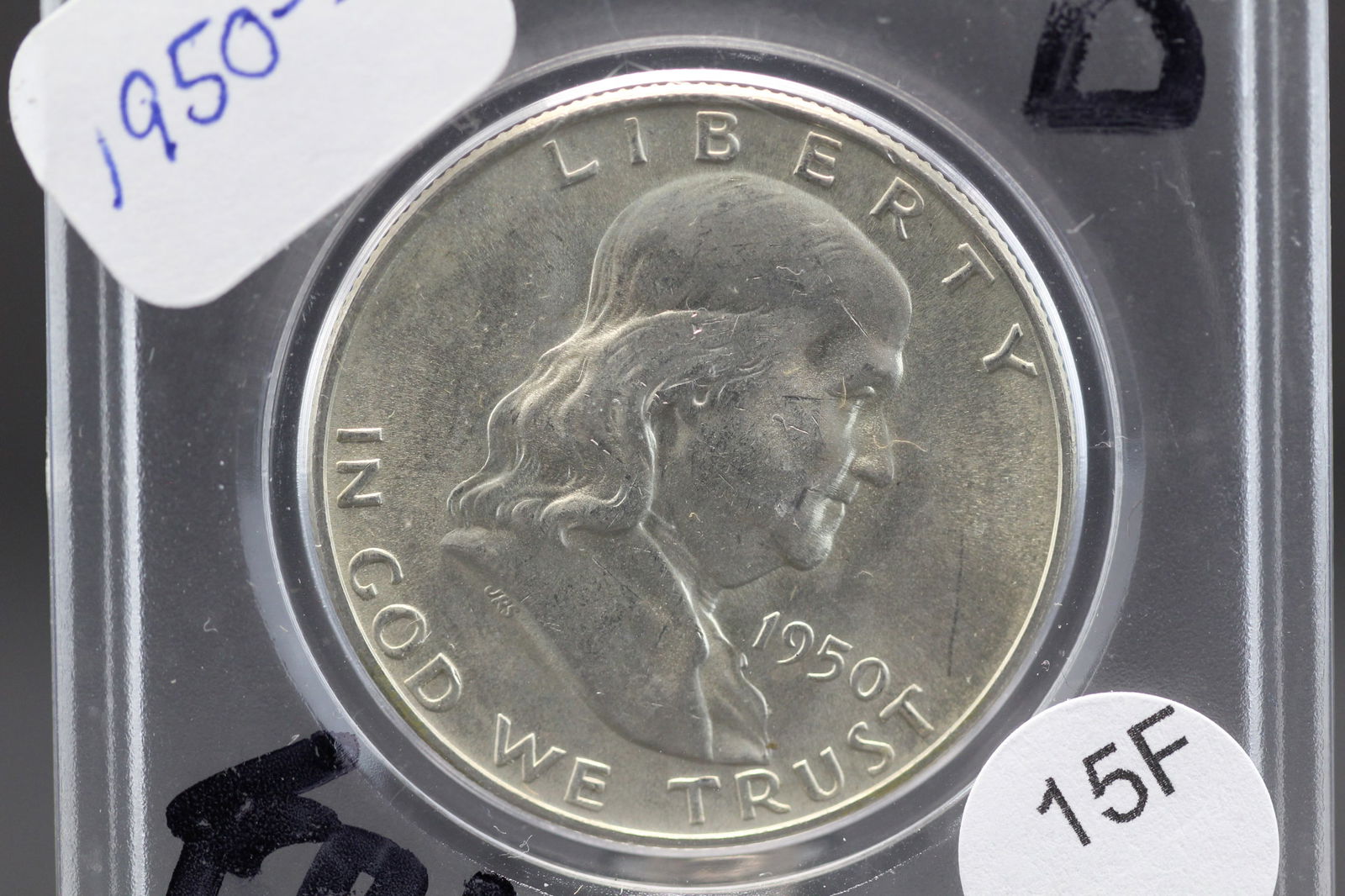 1950-D Uncirculated Franklin Half Dollar Full Bell Lines (1 of 3)