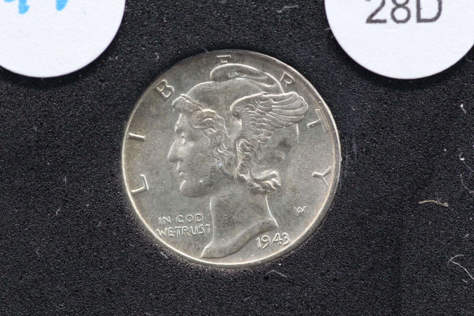 1943 Silver Mercury Dime Full Split Bands (1 of 3)