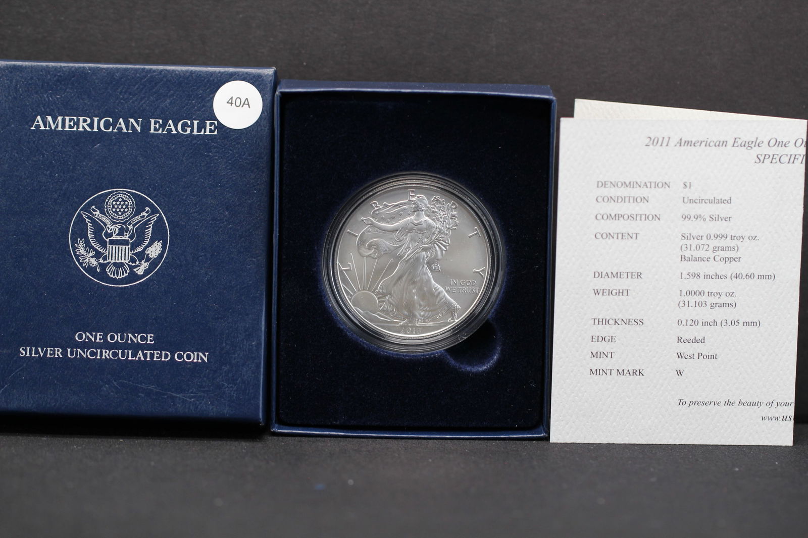 2011-W Uncirculated American Silver Eagle (1 of 4)