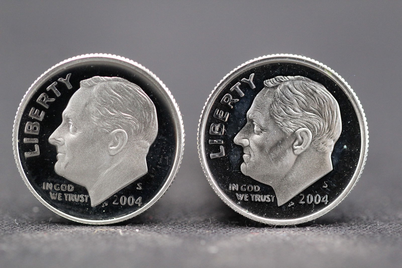 2 2004-S Silver Proof Roosevelt Dimes (1 of 2)