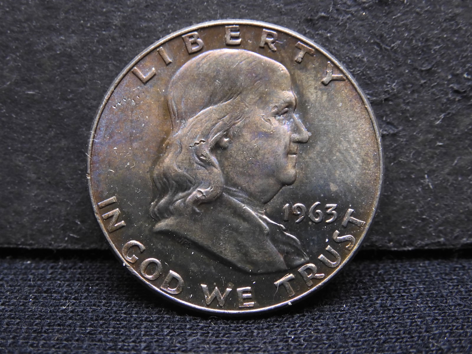 1963-D BU/MS Franklin Half Dollar- Beautifully Toned, Full Bell Lines (1 of 3)