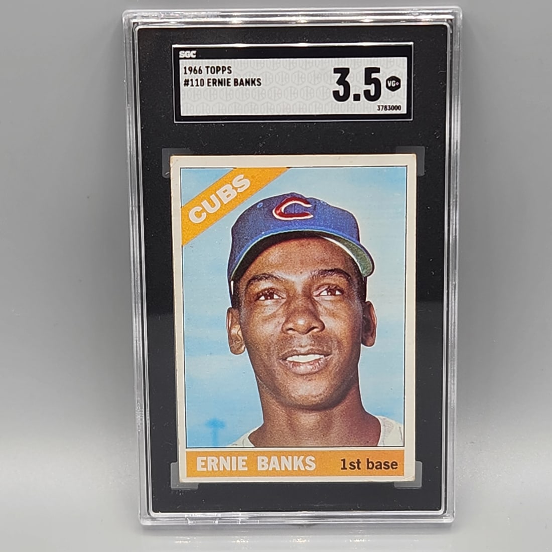 1966 Topps Ernie Banks #110 SGC 3.5 HOF: 1966 Topps Ernie Banks #110 SGC 3.5 HOF