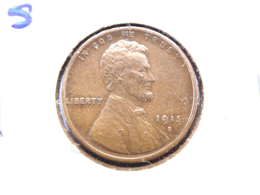1915-S Lincoln Wheat Cent. SEMI KEY, Nice Grade. Good Color (1 of 3)