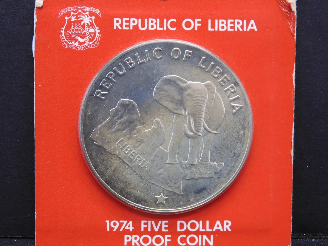 1974 Liberia 925 Silver Coin about 1oz (1 of 2)