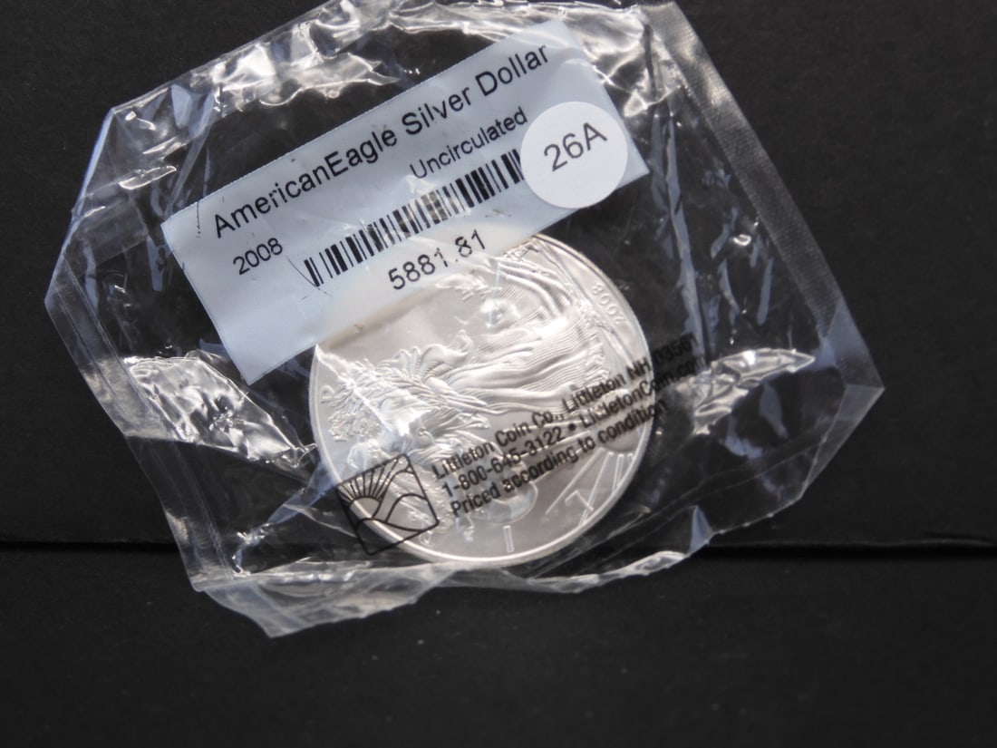 2008 Uncirculated American Silver Eagle By Littleton (1 of 3)