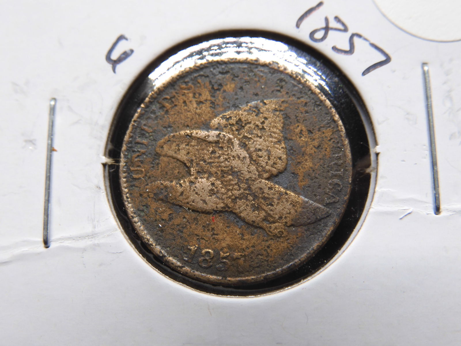 1857 CN Flying Eagle Penny - First Year for Small Cents! (1 of 3)