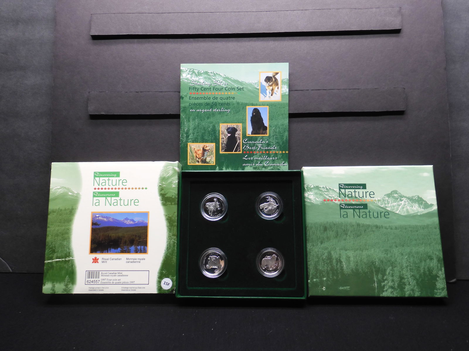 Canada's Best Friends 1997 Fifty Cent Four Coin Set (each is .925 Silver) in OGP (1 of 7)