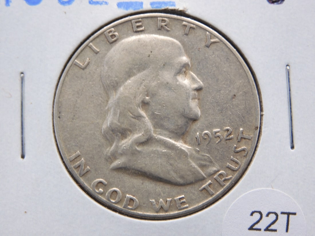 1952 S Franklin Half Dollar 90% Silver (1 of 3)