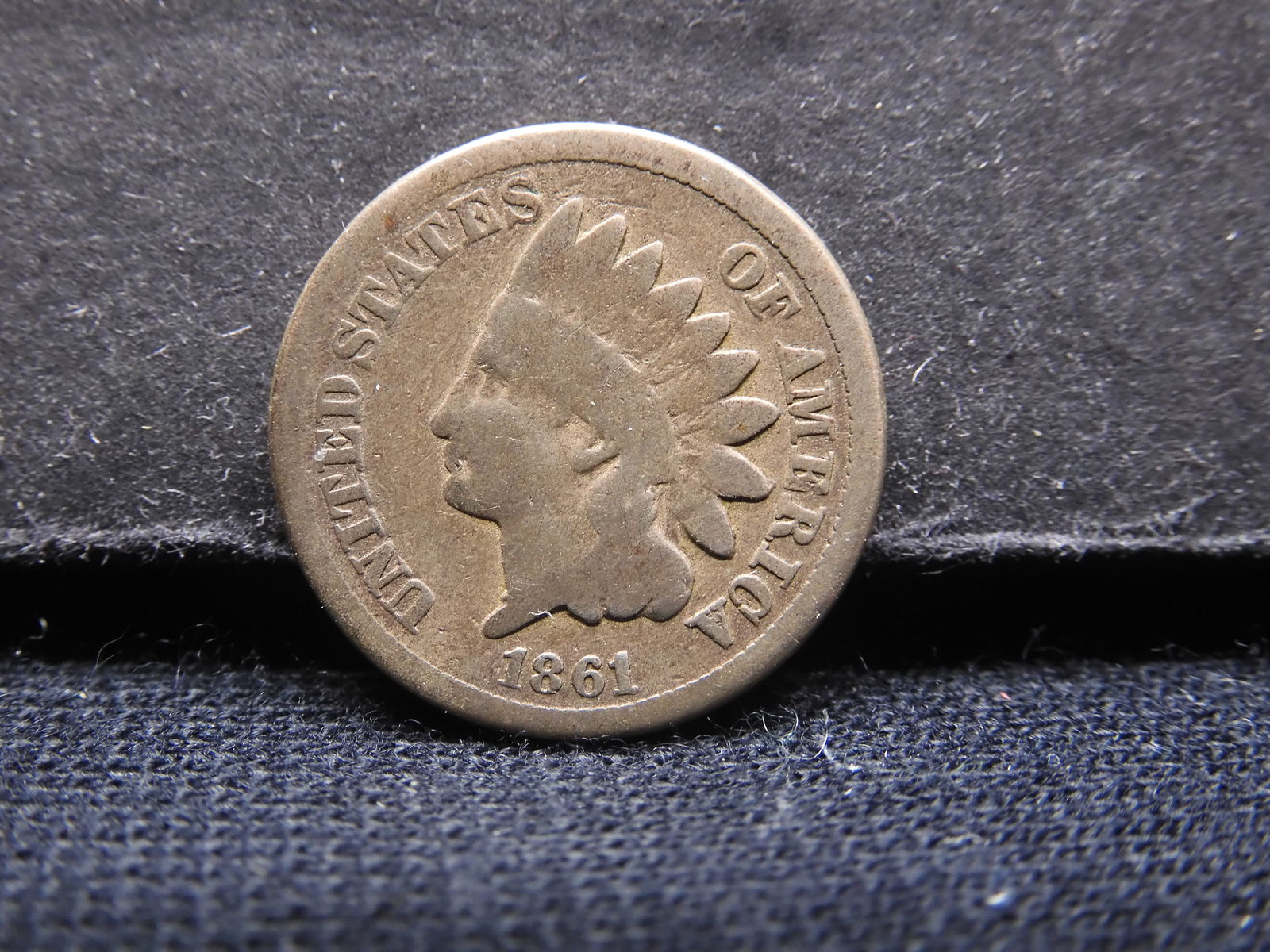 1861 Copper Nickel Indian Cent. Good 6. Toughest C/N cent. (1 of 3)