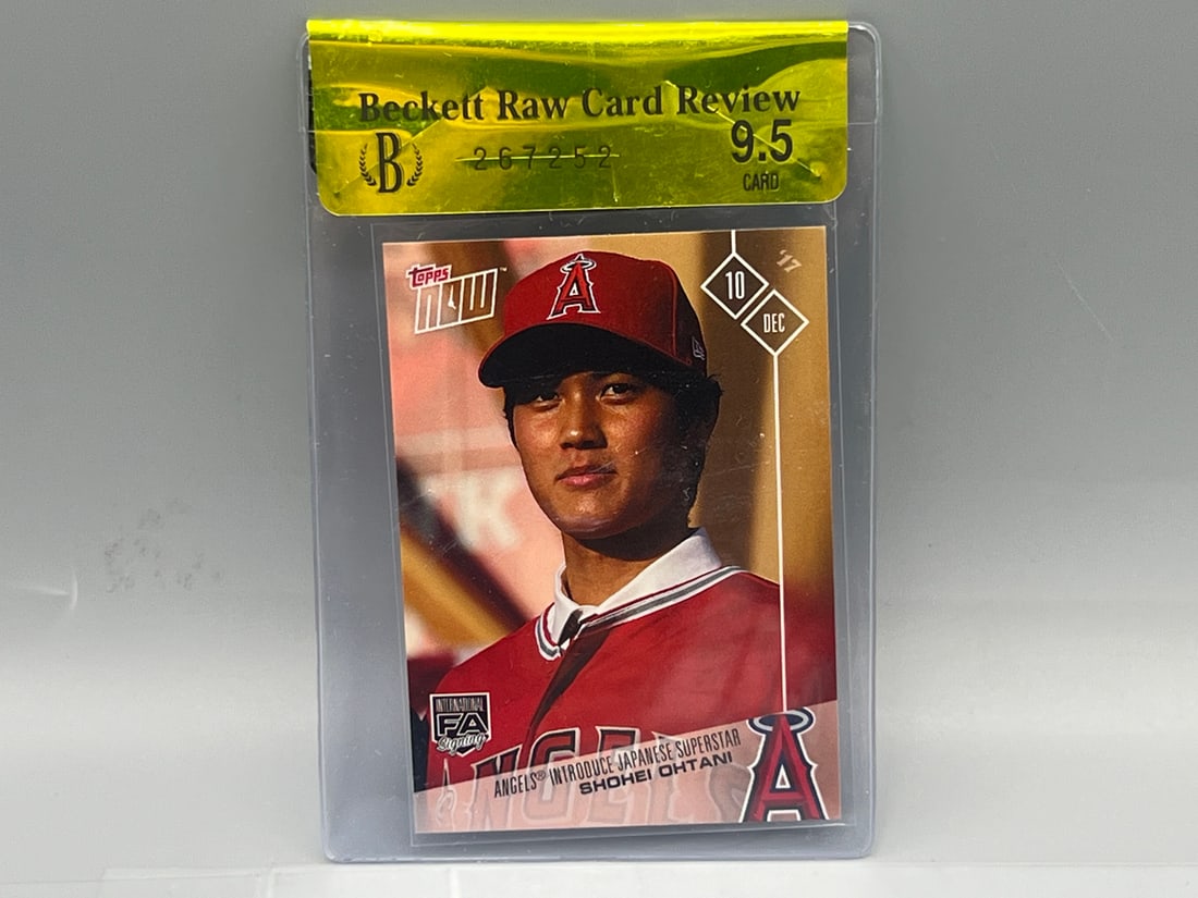 2017 Topps Now Shohei Ohtani RC #OS-80 Beckett Raw Card Review 9.5 - 1st Topps Card (1 of 2)