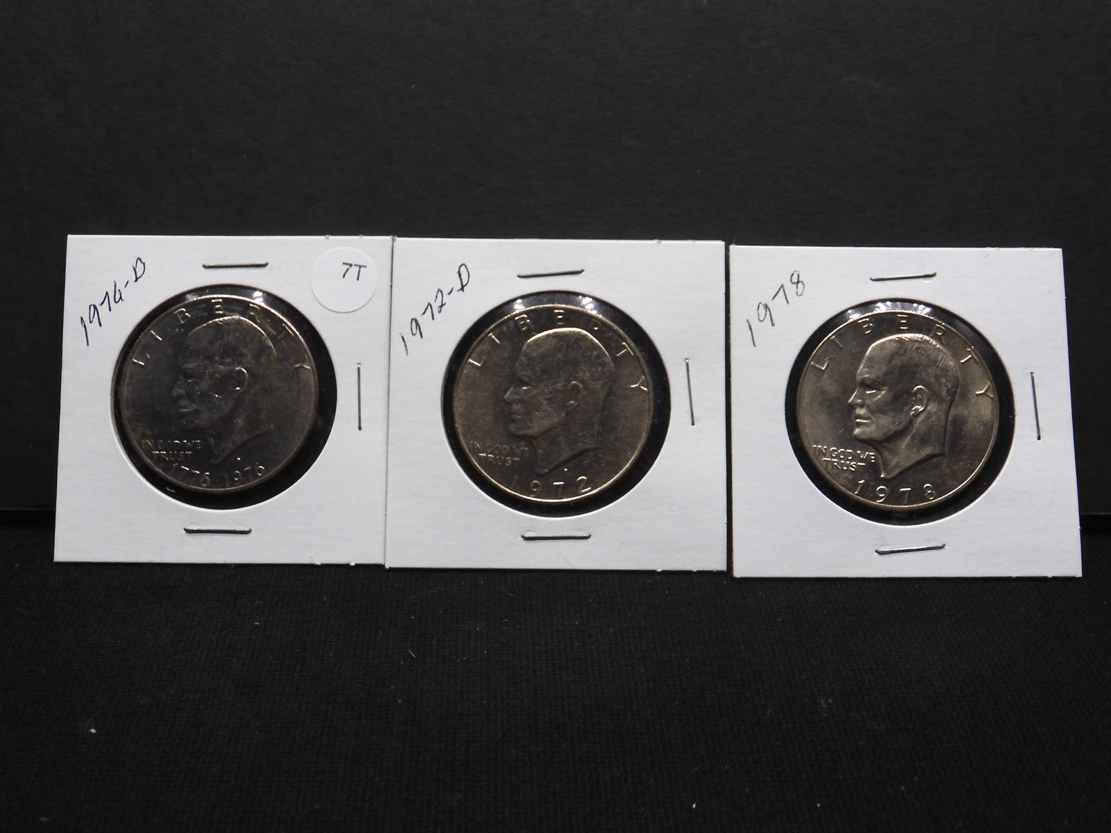 1972-D, 1976-D, 1978 Clad Ike Dollars (1 of 3)