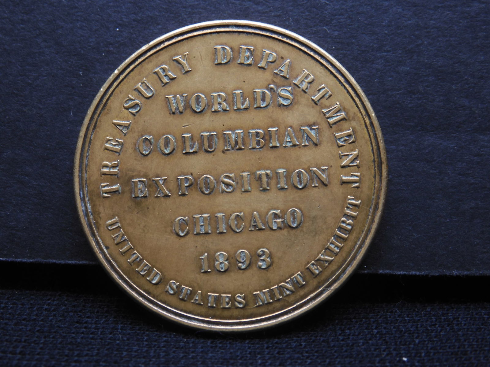 1893 Treasury Department World's Columbian Exposition Chicago Medal (1 of 2)