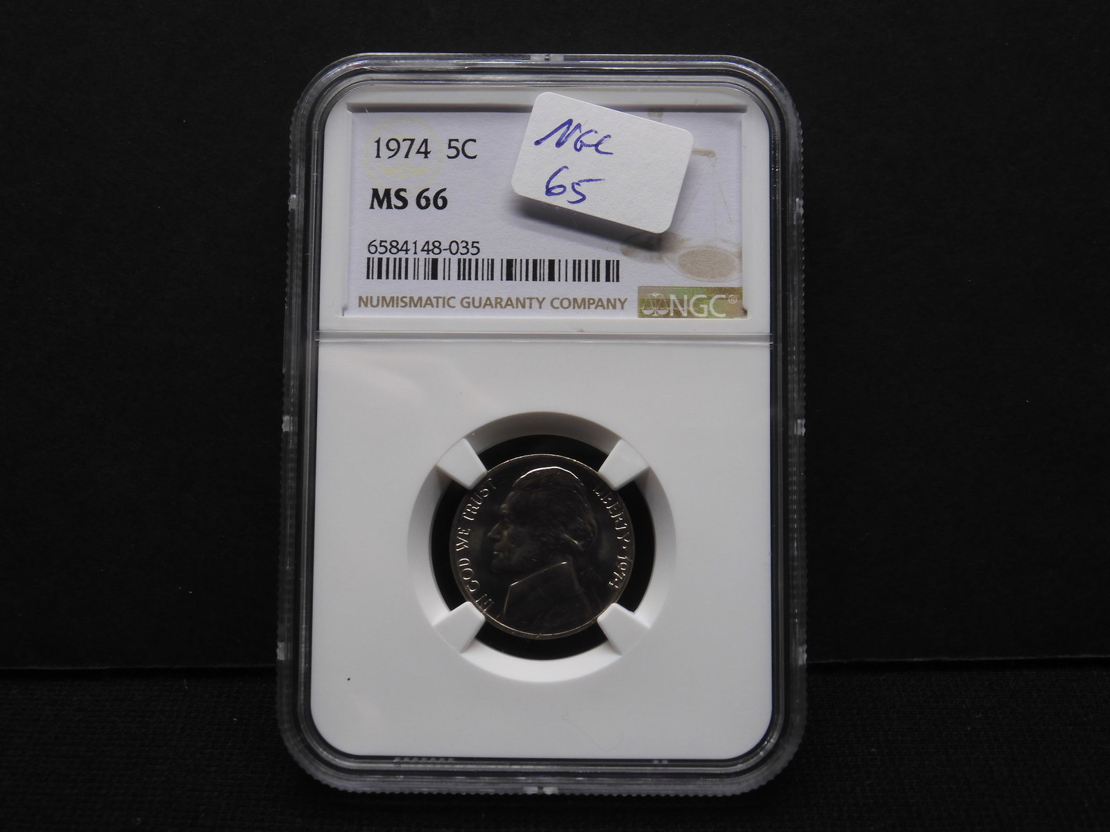 1974 Jefferson Nickel - NGC MS66 NGC Price Guide $65: 1974 Jefferson Nickel - NGC MS66 NGC Price Guide $65
