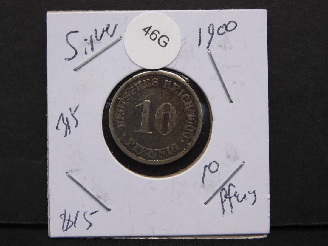 1900A German 10 Pfennig. LOW Mintage (1 of 3)
