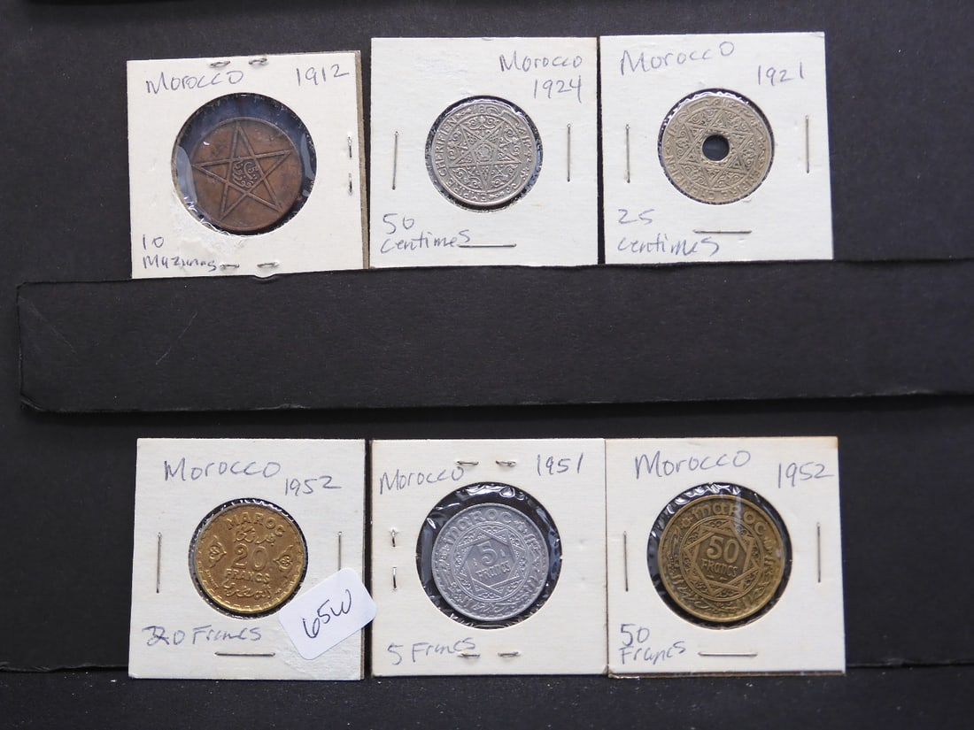 6 Assorted Moroccan Coins (1 of 6)