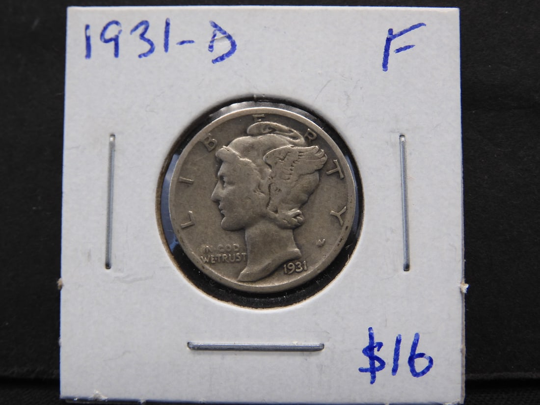 1931-D mercury Dime: 1931-D mercury Dime
