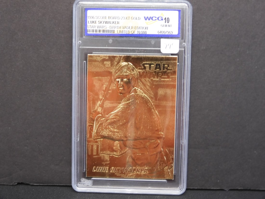 Star Wars-Luke Skywalker, 23KT Gold, Sealed, Gem 10 Mint, Limited of 10,000! (1 of 3)