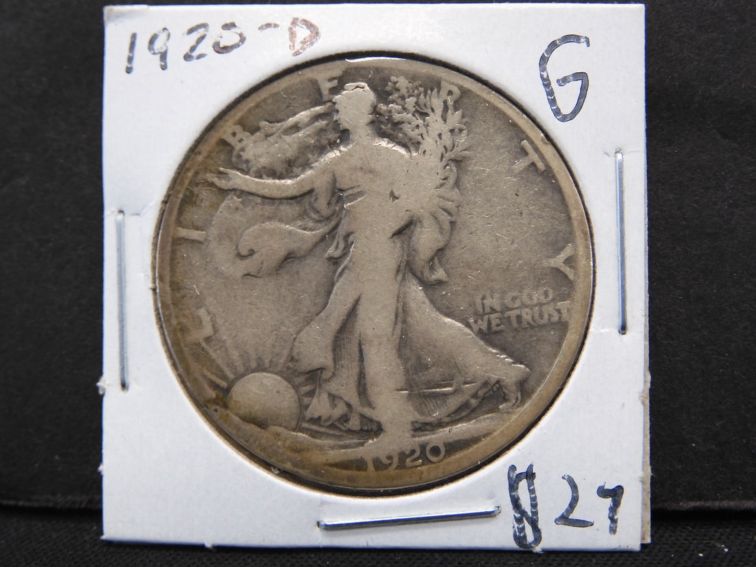 1920-D Walking Liberty Half Dollar (1 of 2)