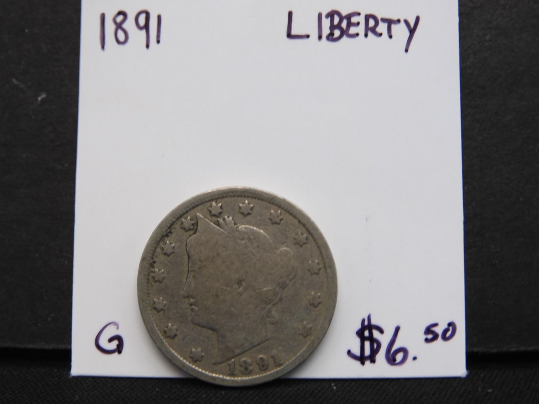 1891 Liberty V Nickel: 1891 Liberty V Nickel