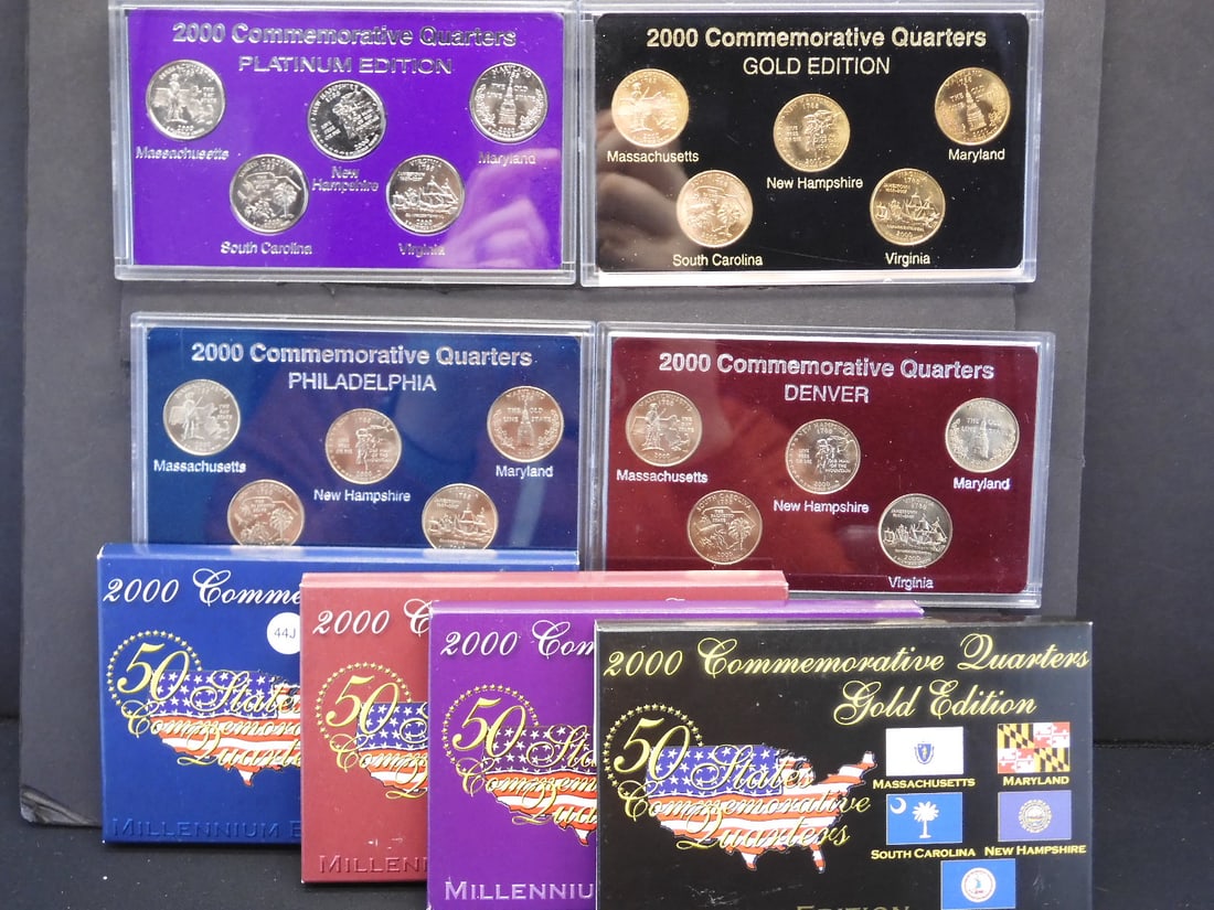 2000-P+D Platinum and Gold Edition State Quarter Sets (1 of 3)