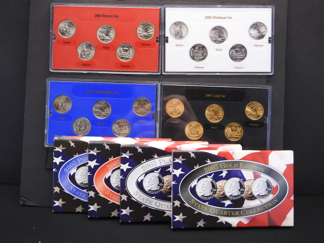 2003-P+D Platinum and Gold Edition State Quarter Sets (1 of 3)