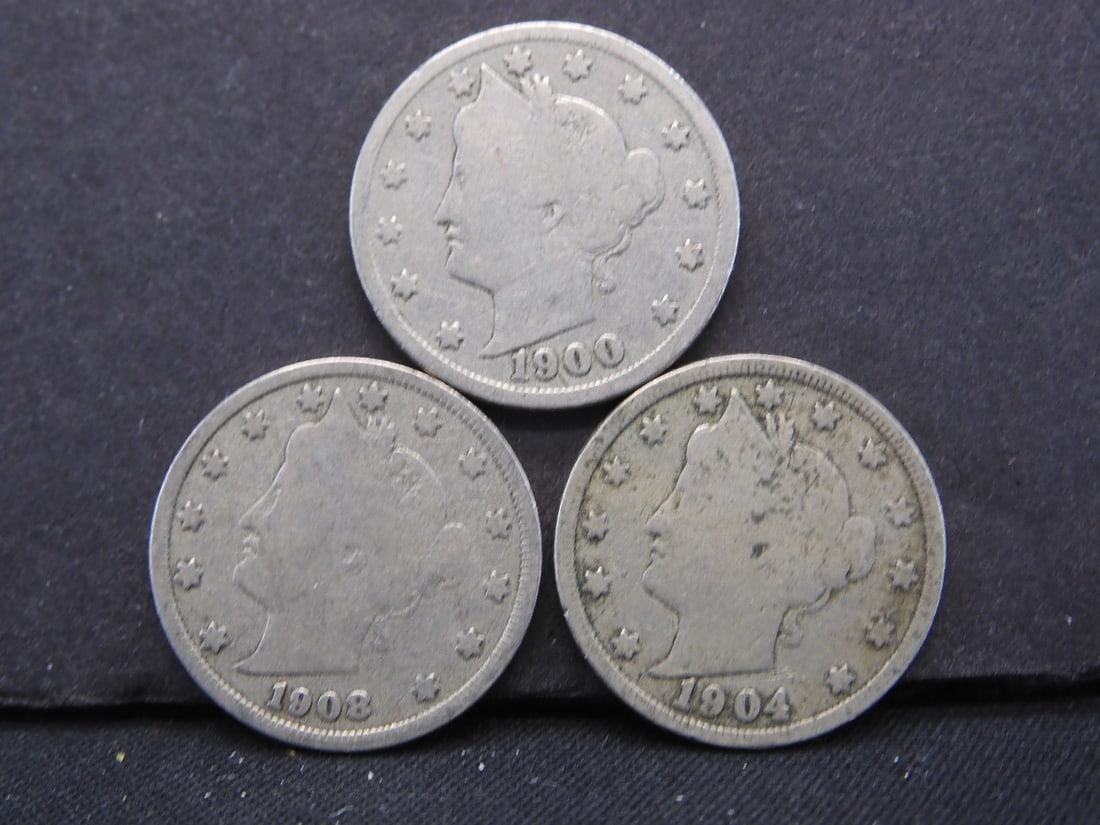 1900, 1904, 1908 Liberty V Nickels (1 of 2)