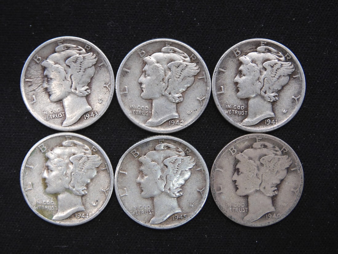 1940-1945 Mercury Dimes: 1940-1945 Mercury Dimes