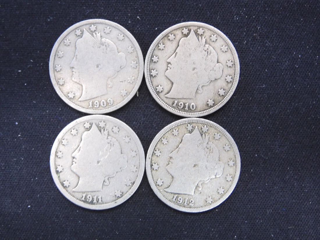 1909-1912 Liberty V Nickels: 1909-1912 Liberty V Nickels