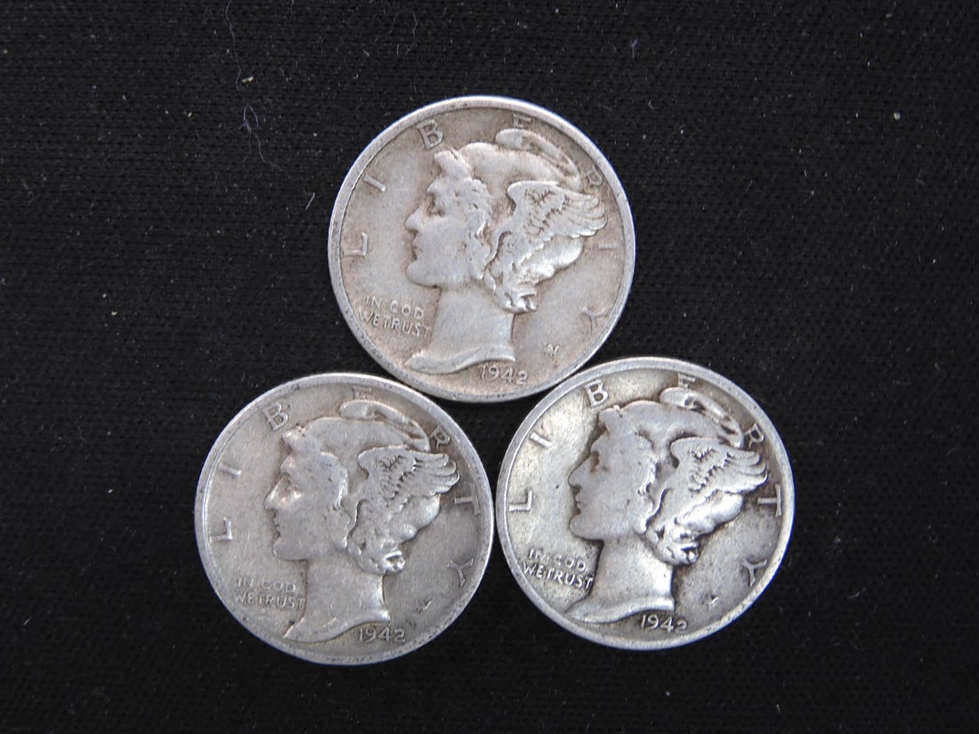 1942-P+D+S Mercury Dimes (1 of 2)