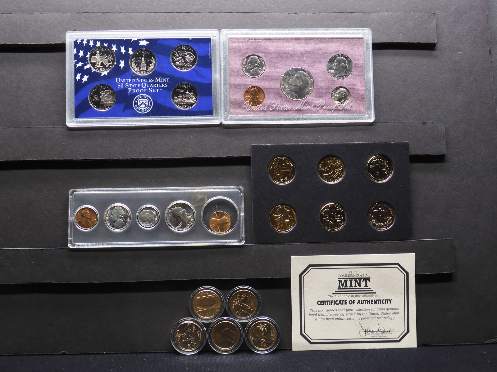 Collector's Lot w/ Gold Layered Statehood Quarters, Proof Sets, Etc. (1 of 7)