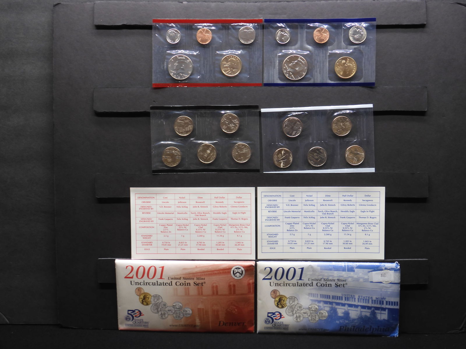 2001-P&D Uncirculated Mint Set OGP (1 of 11)