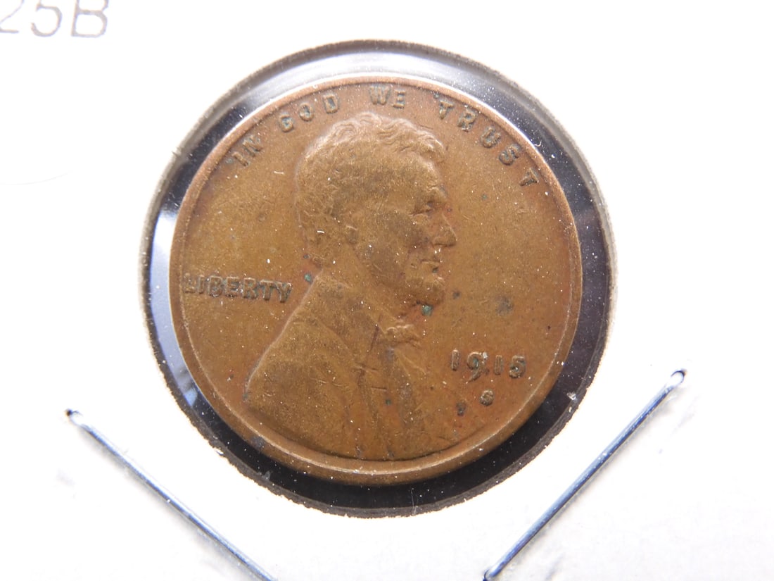 1915-S Lincoln cent, semi-key date (1 of 3)