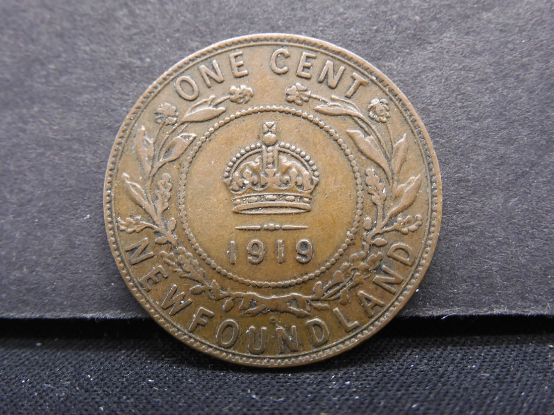 1919-EF+, Newfoundland, Canada One Penny, 105 Years Old! (1 of 2)