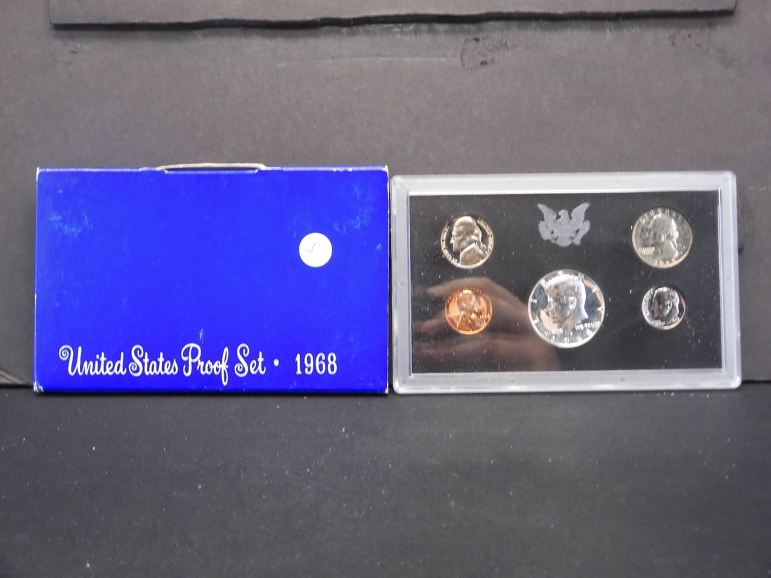 1968-S US Mint Proof Set. 40% Silver Kennedy 50c. OGP (1 of 3)