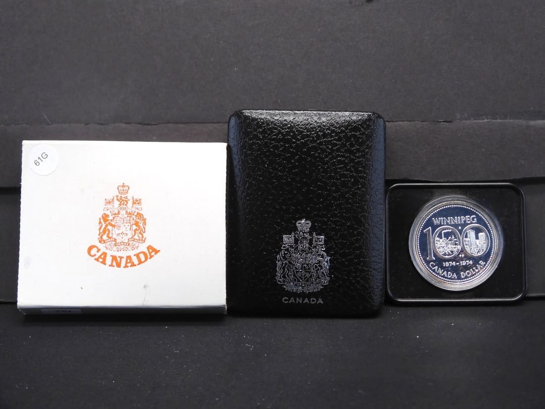 1974 PROOF Canada Silver Dollar. OGP. Royal Canadian Mint. (1 of 3)