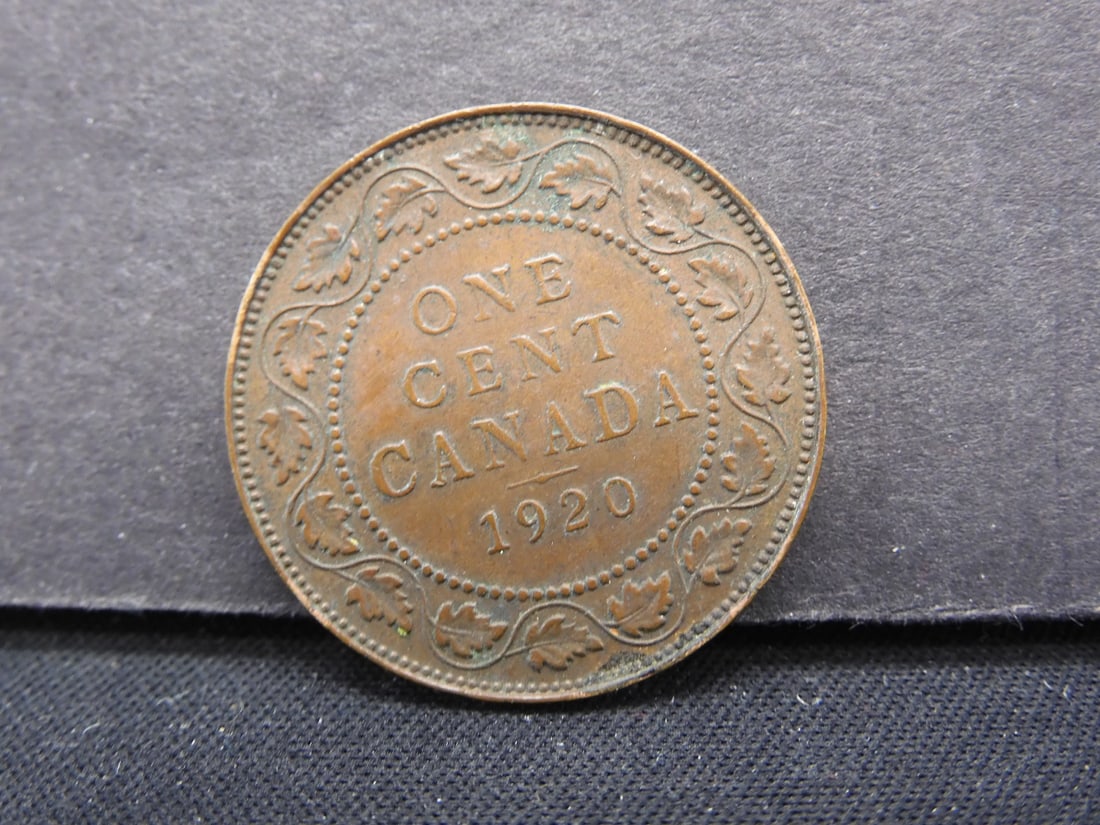 1920, XF, Great Details on Crown-Canada Large Cent, 104 Years Old! (1 of 2)