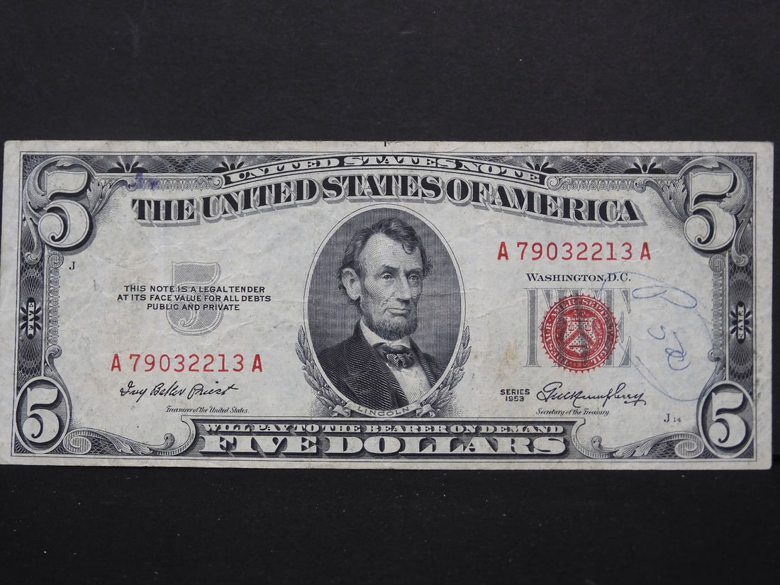 1953 - $5 Bill - Red Seal (1 of 3)