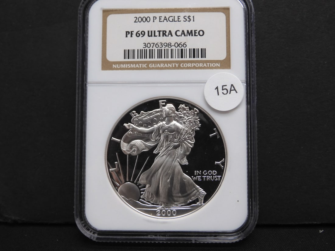 2000 P $1 Silver Eagle - PF 69 Ultra Cameo (1 of 3)
