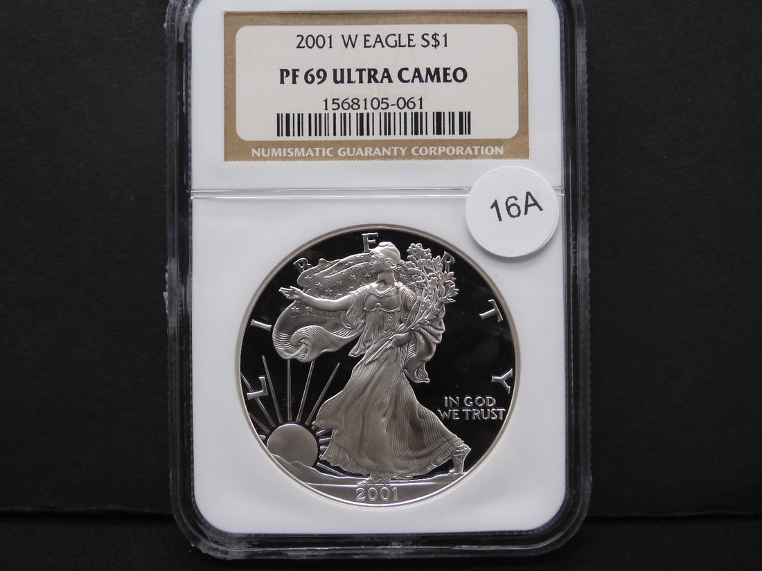 2001 W $1 Silver Eagle - PF 69 Ultra Cameo (1 of 3)