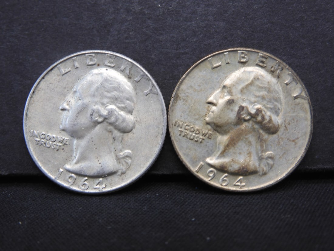 2 1964-D Washington Quarters: 2 1964-D Washington Quarters
