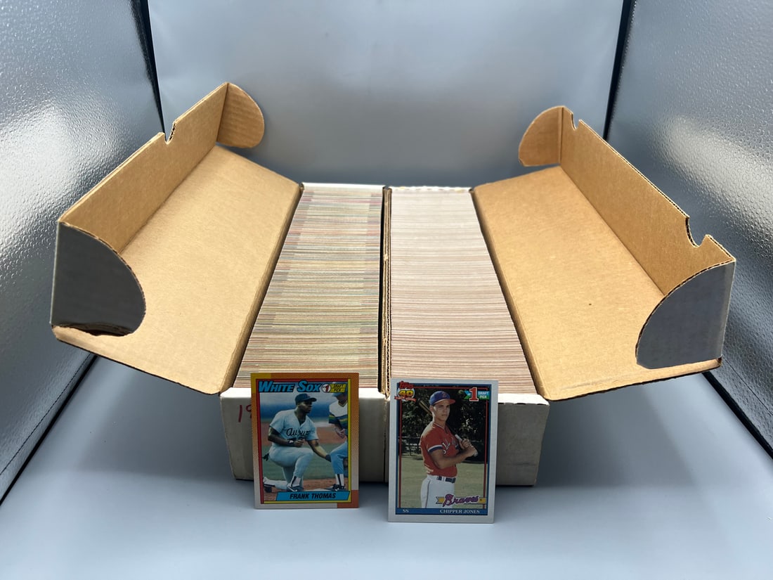 1990 Topps & 1991 Topps Baseball Complete Sets - Frank Thomas, Chipper Jones RCs (1 of 3)
