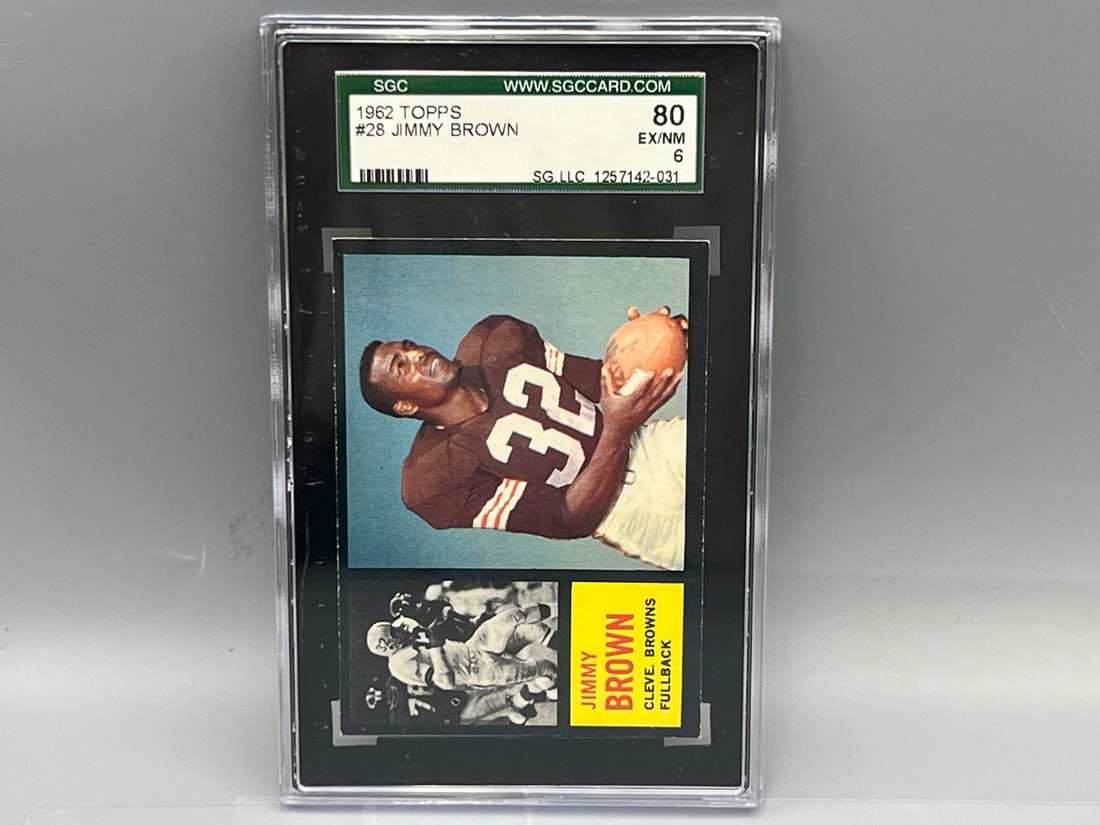 1962 Topps Jim Brown #26 SGC EX-NM 6 (1 of 2)