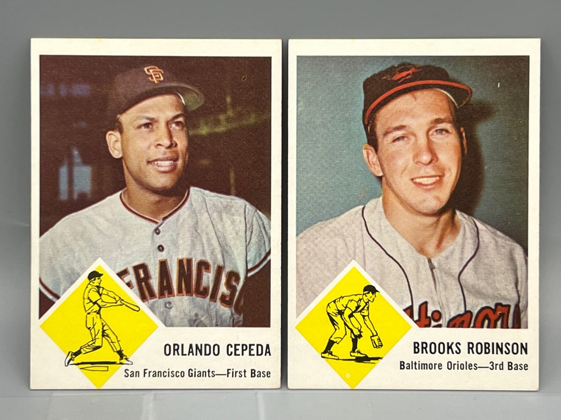 1963 Fleer Orlando Cepeda #64 & Brooks Robinson #4 (1 of 2)