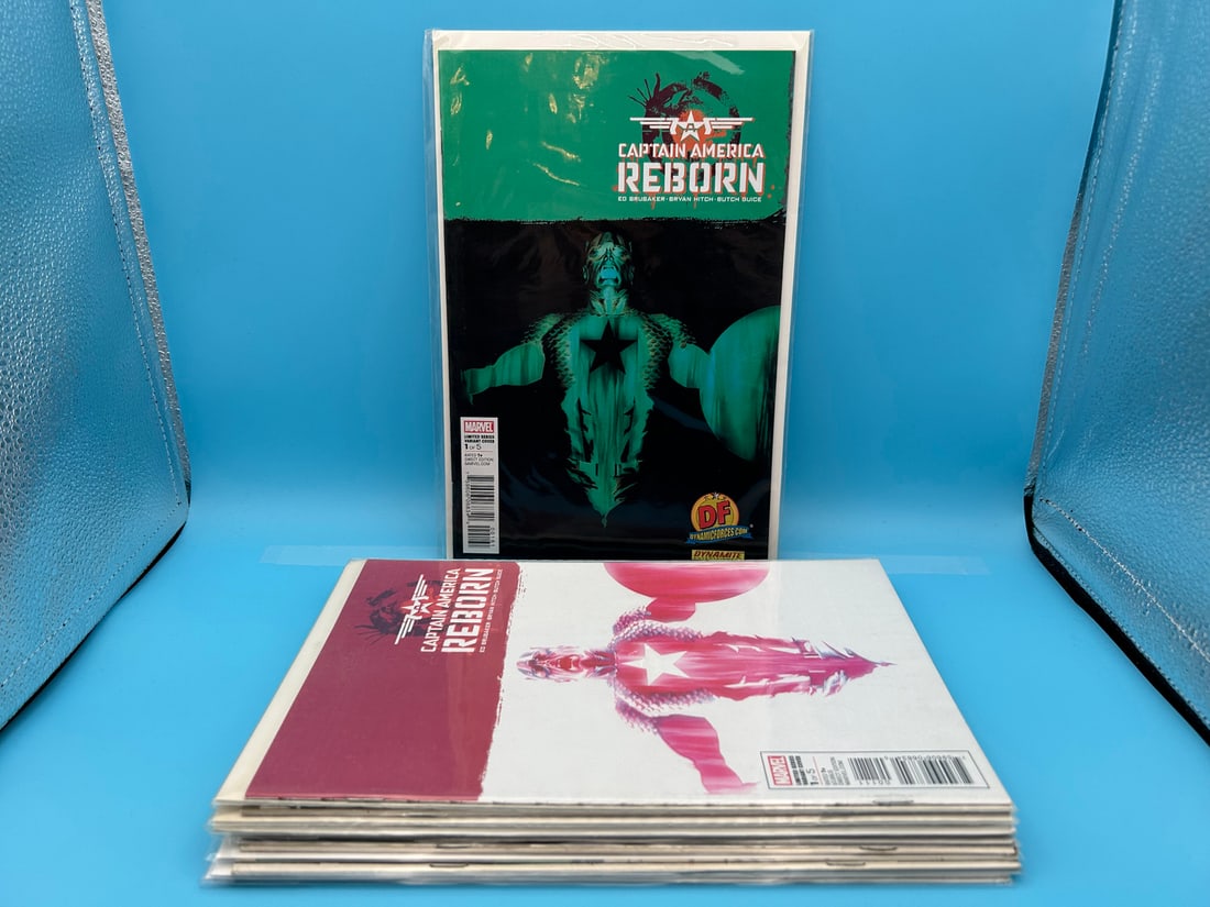Lot of 8 Marvel Captain America Comics, including Captain America Reborn Dynamic Forces Variant (1 of 5)