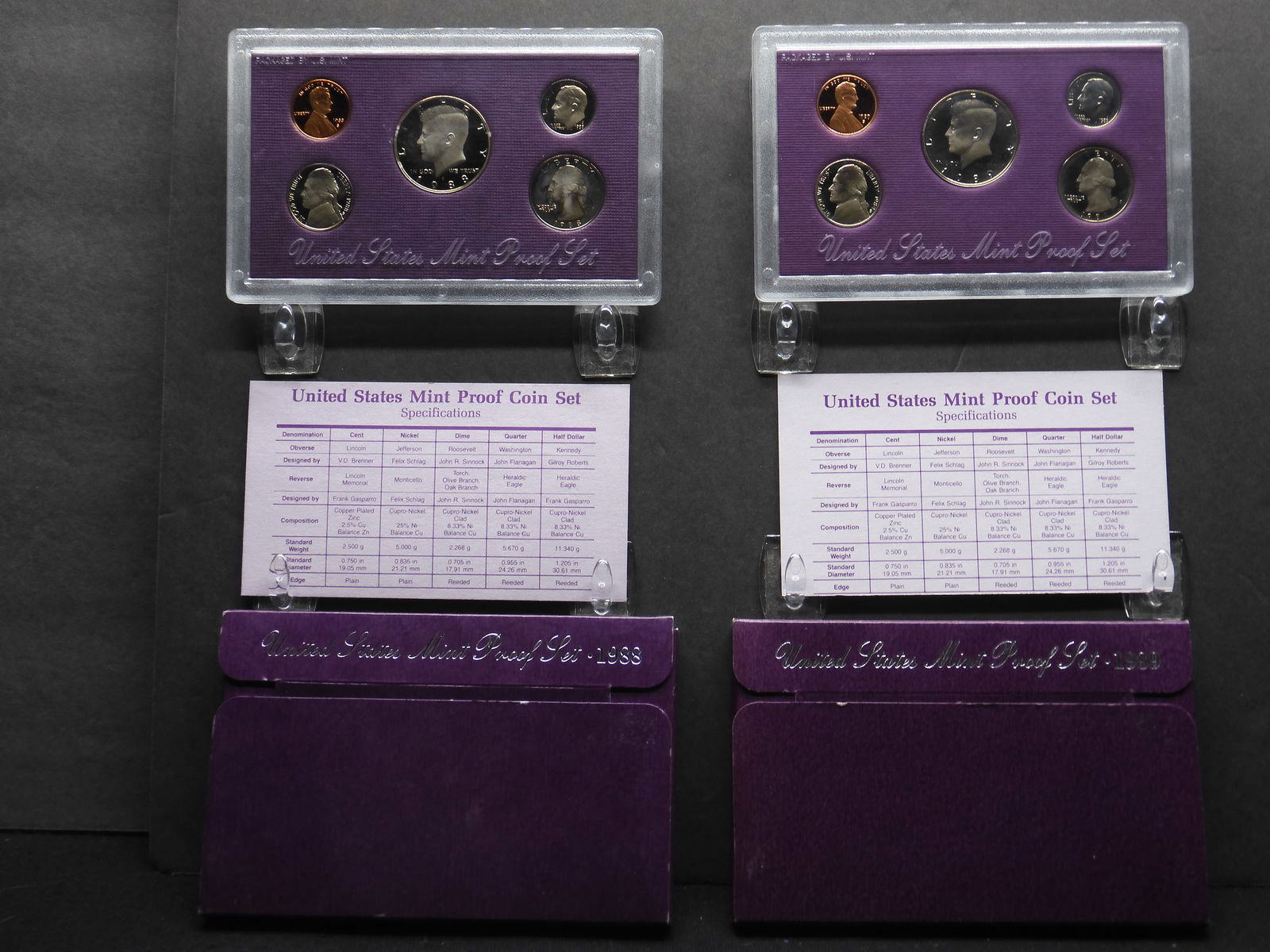 1988-S & 1989-S US Mint Proof Sets OGP (1 of 6)