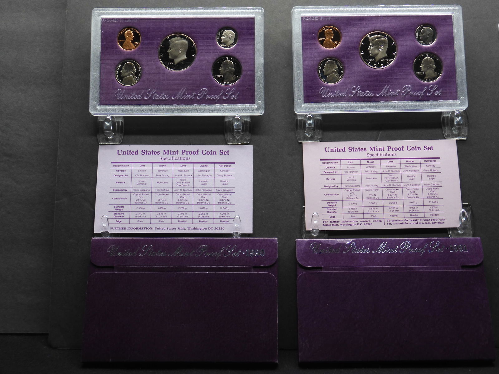 1990-S & 1991-S US Mint Proof Sets OGP (1 of 6)