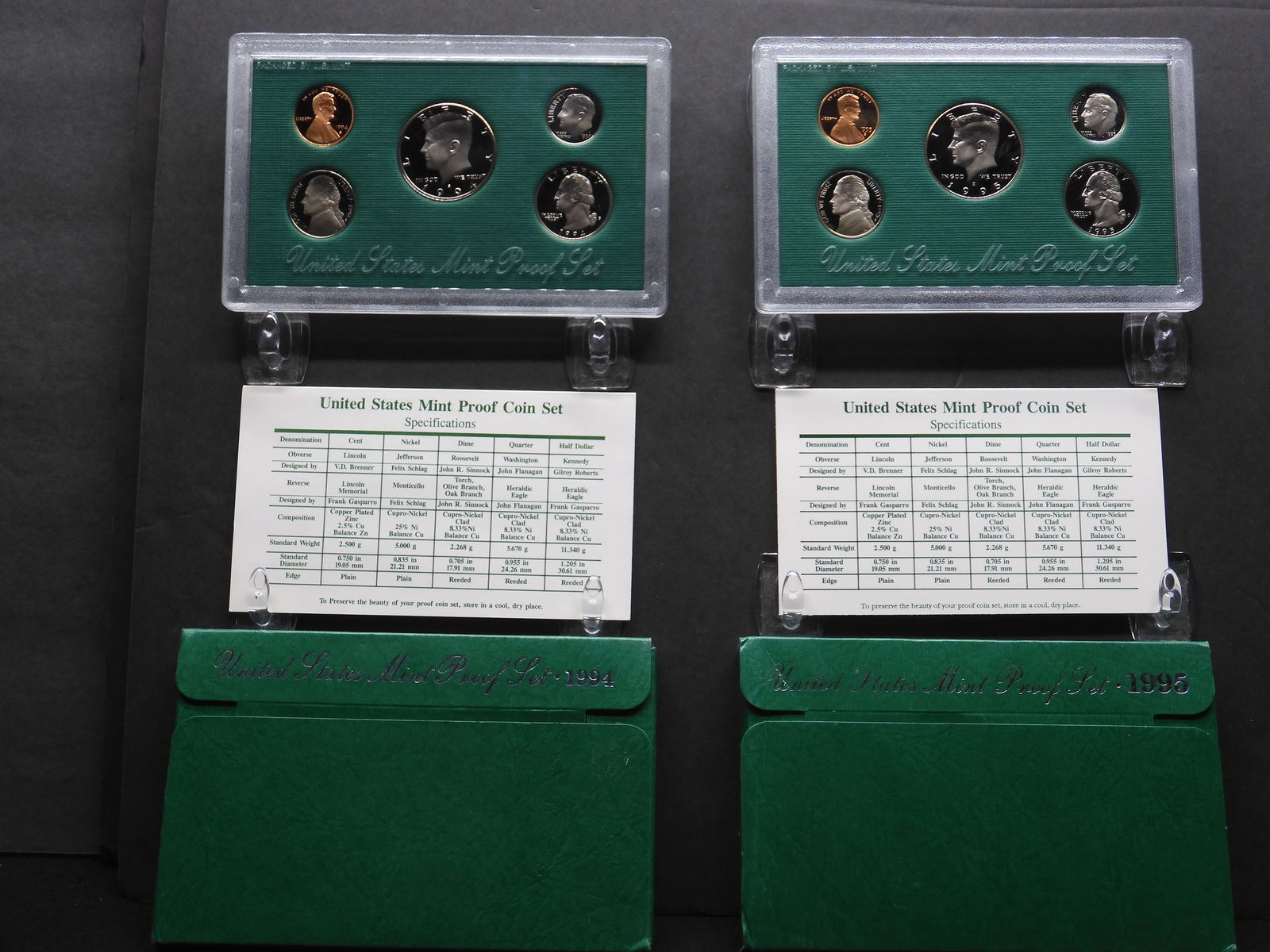 1994-S & 1995-S US Mint Proof Sets OGP (1 of 6)